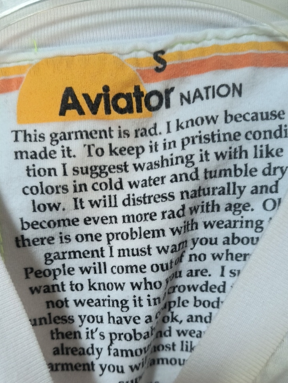 Aviator Nation Logo Boyfriend Tee Size S - Picture 5 of 6